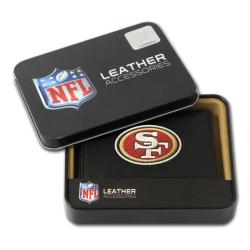 San Francisco 49ers Men's Black Leather Tri-fold Wallet