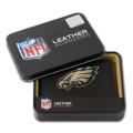 Philadelphia Eagles Men's Black Leather Tri-fold Wallet