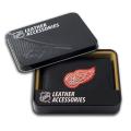 Detroit Red Wings Men's Black Leather Tri-fold Wallet