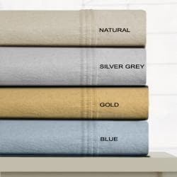 Tribeca Living Luxury Solid Flannel Extra Deep Pocket Twin-size Sheet Set