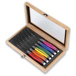 Laguiole Select Multicolor 6-piece Steak Fork Set
