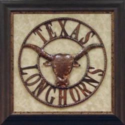 Antonio 'Iron Texas Longhorns' Framed Metal Wall Art
