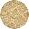 Handmade Cambridge Paradise Brown Wool Rug (6' Round)