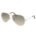 Ray Ban RB3025 Silvertone Aviator Sunglasses