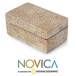 Eggshell Mosaic 'Radiant Earth' Decorative Box (Thailand)
