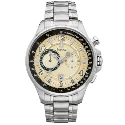 Bulova 'Adventurer' Chronograph Men's Vintage Beige Dial Watch.