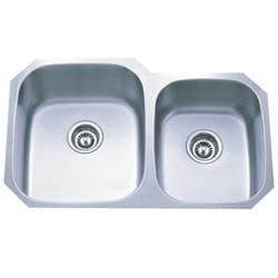 Stainless Steel 16-gauge 31-inch Undermount Double Bowl Kitchen Sink