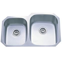 Stainless Steel 31-inch Undermount Double Bowl Kitchen Sink