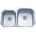 Stainless Steel 31-inch Undermount Double Bowl Kitchen Sink