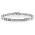 14k White Gold 7ct TDW Diamond Bracelet (G-H, SI1-SI2)