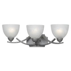 3-light Silver Finish Bath Vanity