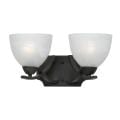 2-light Rust Finish Bath Vanity