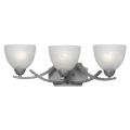 3-light Silver Finish Bath Vanity