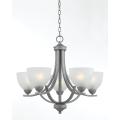 5-light Silver Finish Chandelier