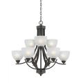 9-light Rust Finish Chandelier