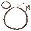 Stonique Creations Sterling Silver Red Jasper Chip Set
