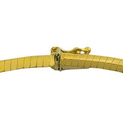 14k Yellow Gold Flat Omega Necklace