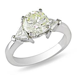 18k Gold 2 1/3ct TDW Certified Diamond Engagement Ring (S-T, VS1-VS2)