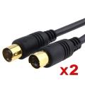 25-foot S-Video Cable 4 pin to 4 pin (Pack of 2)