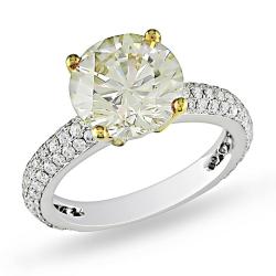 Miadora 14k Gold 3 3/5ct TDW Certified Diamond Engagement Ring (G-H, SI1-SI2)