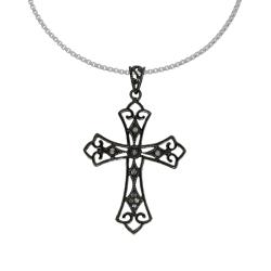 Sterling Silver Vintage-style Cross Necklace