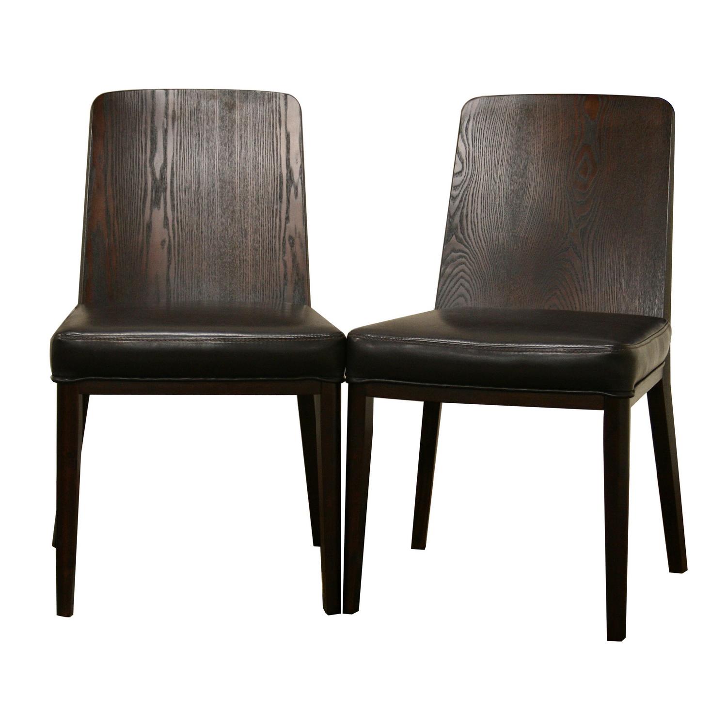 Agatha Dark Brown Modern Dining Chairs (Set of 2) - 13350146