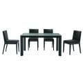 Moira Black 5-piece Modern Dining Set