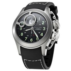 Hamilton Men's 'Khaki Navy' Titanium and Rubber Automatic Watch