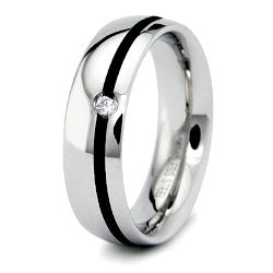 Stainless Steel Cubic Zirconia Ring
