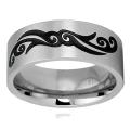 Two-tone Stainless Steel Men's Tattoo Design Ring