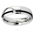 Stainless Steel Cubic Zirconia Ring