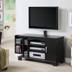 Black 42-inch Wood TV Console with Mount
