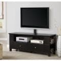 Black Wood 60-inch TV Stand with Mount