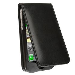 Black Leather Case for Apple iPhone 4