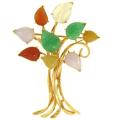 Mason Kay 14k Yellow Gold Multi-colored Jadeite Tree Pin