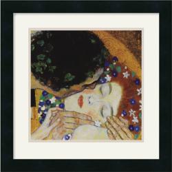Gustav Klimt 'The Kiss (head detail)' Framed Art Print