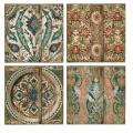 Set of 4 Regent Earthtone Floral Wall Art (China)