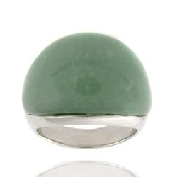 Sterling Silver Green Agate Ring