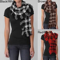 Hailey Jeans Co. Pretty Angel Shirred Gingham Scarf