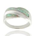 Sterling Silver Created Opal Ring