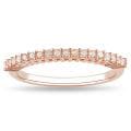 Pink Rhodium Plating Over Silver 1/5ct TDW Diamond Anniversary Ring (H-I, I3)