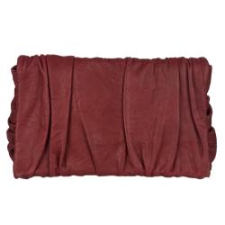 Cortina Leather Plum Pleated Clutch