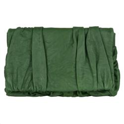 Cortina Leather Green Pleated Clutch