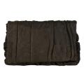 Cortina Leather Brown Pleated Clutch
