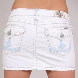 Laguna Beach Women's 'Manhattan? White Denim Mini Skirt 