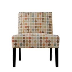 Portfolio Niles Beige Retro Dot Armless Chair