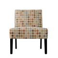 Portfolio Niles Beige Retro Dot Armless Chair