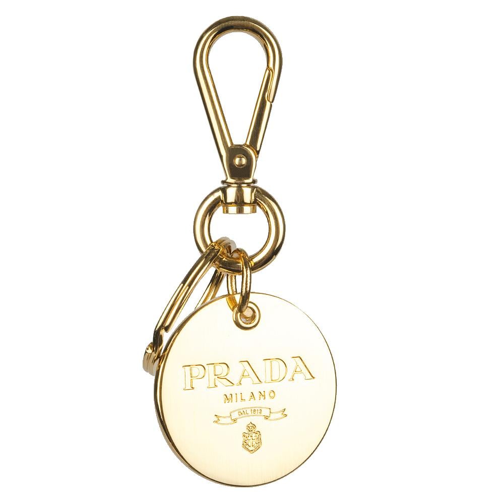 Prada Metal Logo Keychain - 13286847 - Overstock.com Shopping ...  
