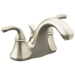 Kohler K-10270-4-BN Vibrant Brushed Nickel Forte Centerset Lavatory Faucet With Sculpted Lever Handles
