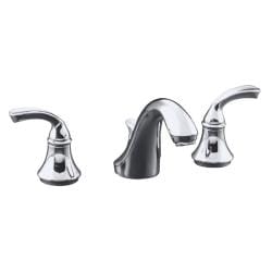 Kohler K-10272-4-CP Polished Chrome Forte Widespread Lavatory Faucet With Sculpted Lever Handles